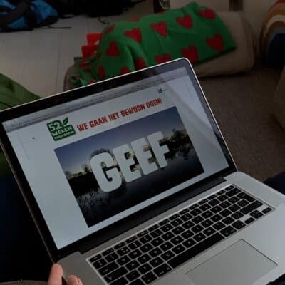 Geef op laptop